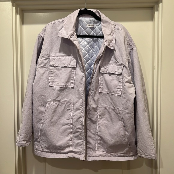 Good American Zip Chore Jacket, Size 4(XL) Color Lilac Mist. - Picture 2 of 5